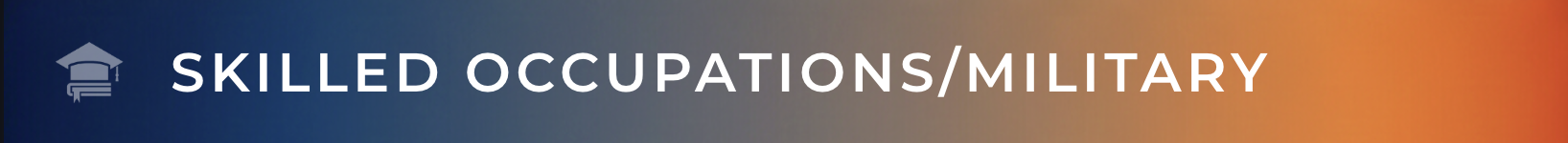 skilled occupations & military